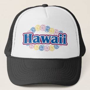 Hawaii blommor truckerkeps