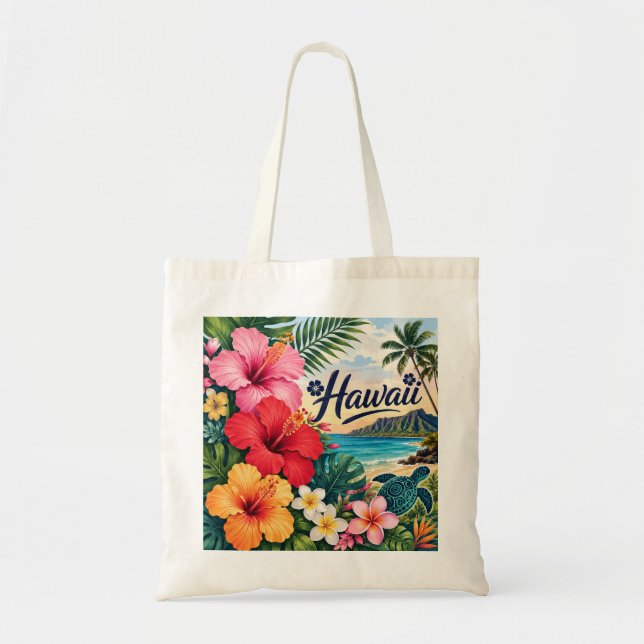 Hawaii Blommor Tygkasse (Framsidan)