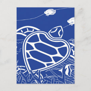 Hawaii Blue Turtle Vykort