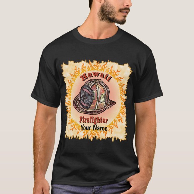Hawaii brandmans T-shirt  (Framsida)
