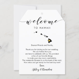 Hawaii Bröllop Välkommen Märkre, Brev Itinerary