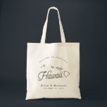 Hawaii Bröllop Welcome Tote Bag Tygkasse<br><div class="desc">Den här Hawaii-tallriken är perfekt för att ta emot gäster från stan till bröllop! Förpacka den med lokala godis för en extra roligt och välkomna paket.</div>