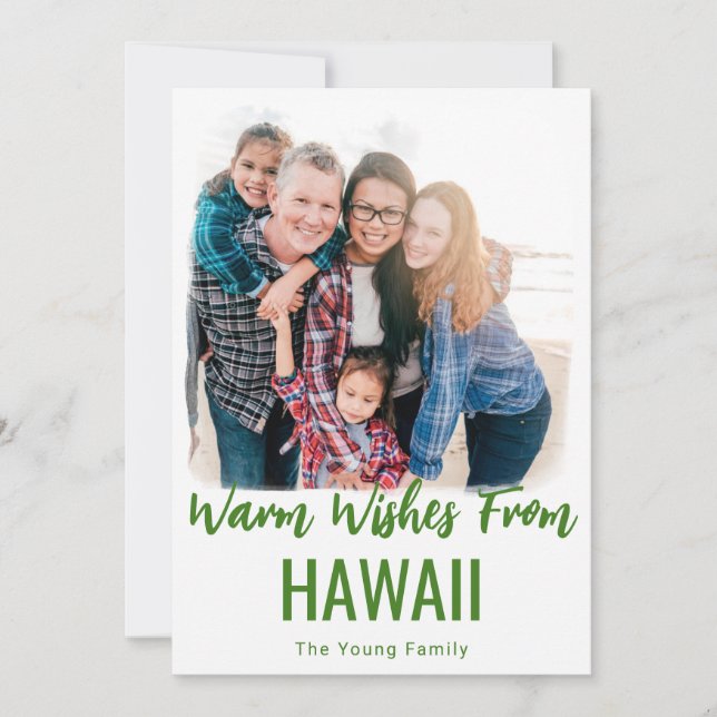 HAWAII CHRISTMAS CARDS BEACH PHOTO CHRISTMAS CARDS JULKORT (Framsida)