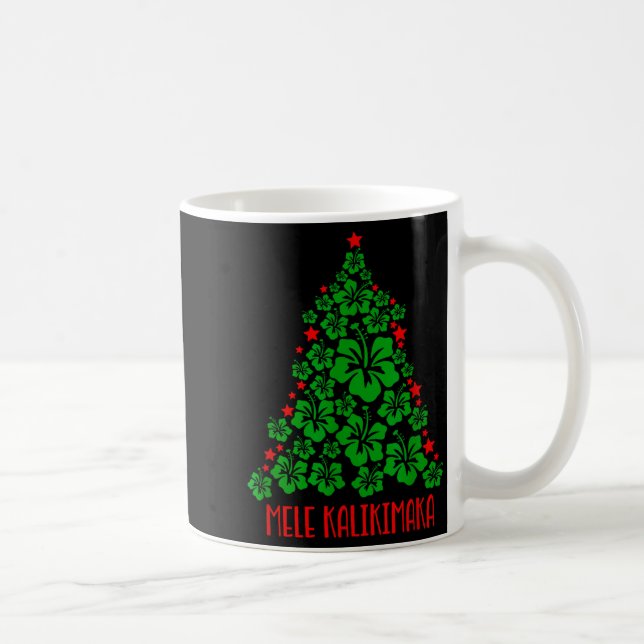 Hawaii Christmas Mele Kalikimaka Floral Christmas  Kaffemugg (Höger)