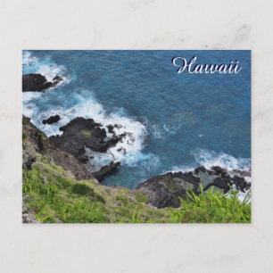 Hawaii Cliff Ocean Vågar Scenia View Vykort