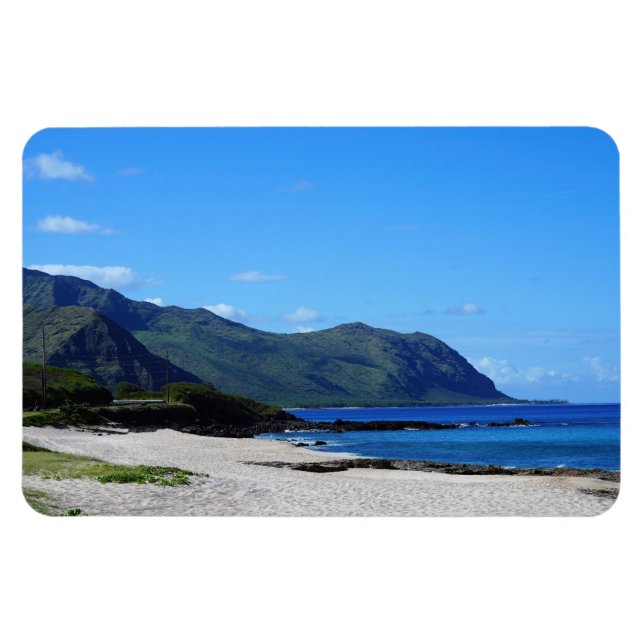 Hawaii Coastal View Photo Magnet (Horisontell)