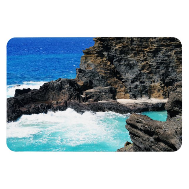 Hawaii Coastal View Photo Magnet (Horisontell)