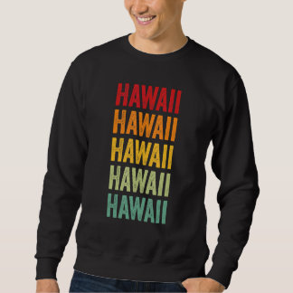 Hawaii County Hawaii Regnbåge Text Design Lång Ärmad Tröja
