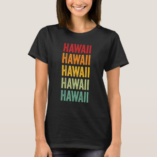 Hawaii County Hawaii regnbågstextdesign T Shirt