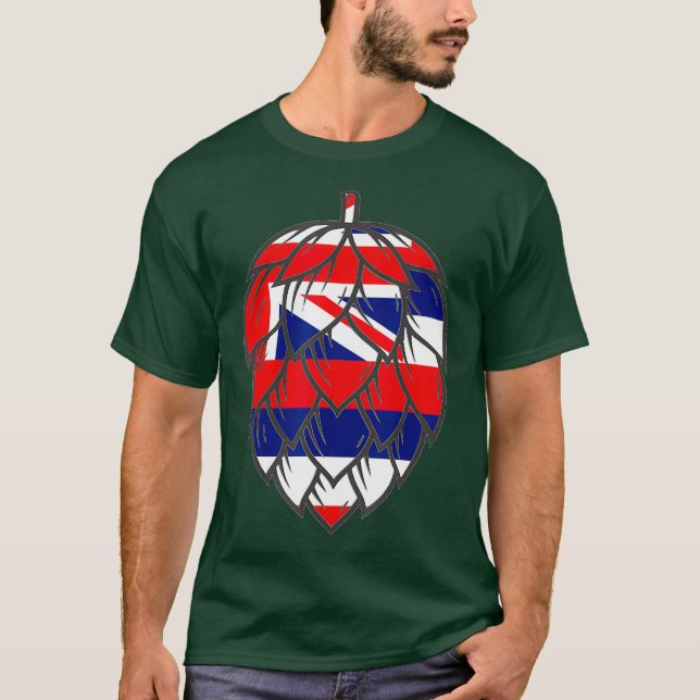 Hawaii Craft Beer Skutt Aloha T Shirt (Framsida)