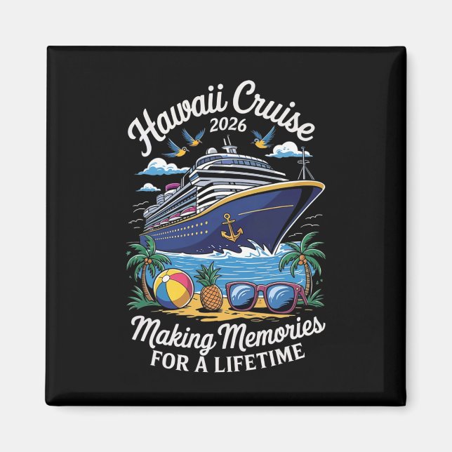 Hawaii Cruise 2026 Vacation Trip Matching Family G Magnet (Framsidan)
