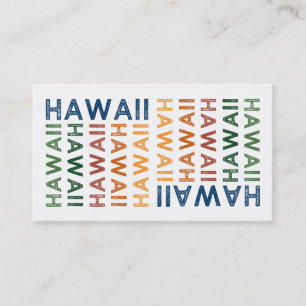 Hawaii Cute Colorful Visitkort