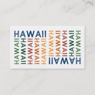 Hawaii Cute Colorful Visitkort