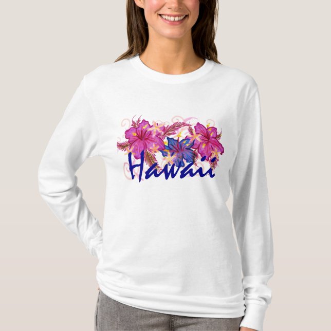 Hawaii damhoodie t shirt (Framsida)
