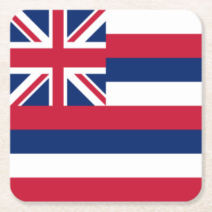 Hawaii delstatens flagga underlägg papper kvadrat