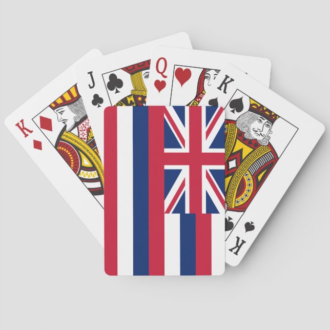 Hawaii delstatlig flagga casinokort (Baksidan)