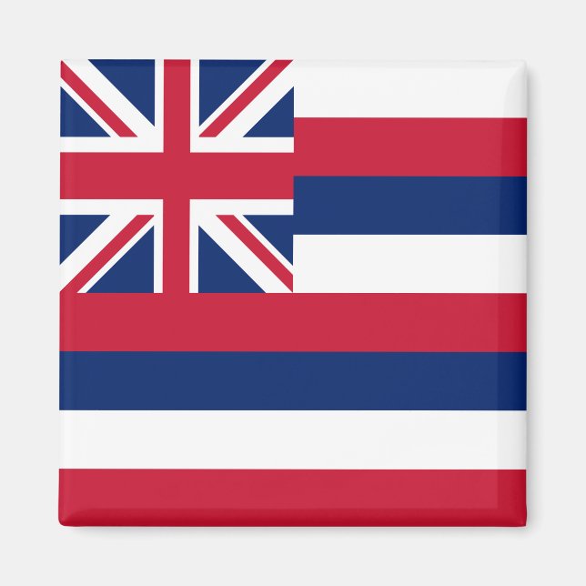 Hawaii delstatlig flagga magnet (Framsidan)