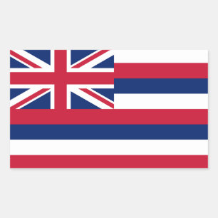 Hawaii delstatlig flagga rektangulärt klistermärke