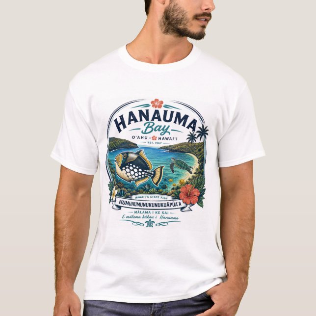 Hawaii delstatsfisk t shirt (Framsida)