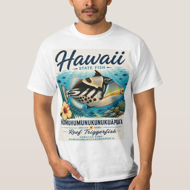 Hawaii delstatsfisk  t shirt (Framsida)