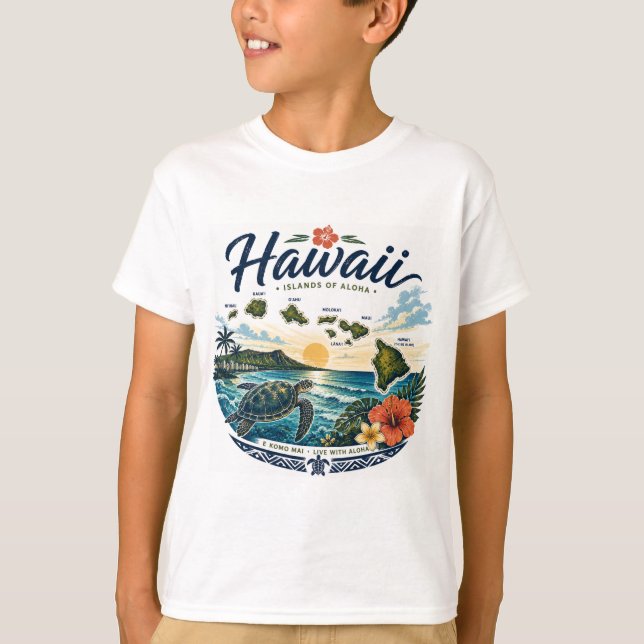 Hawaii delstatsfisk t shirt (Framsida)