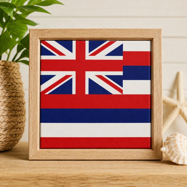 Hawaii delstatsflagga kakelplatta (Hawaii State Flag Ceramic Tile)