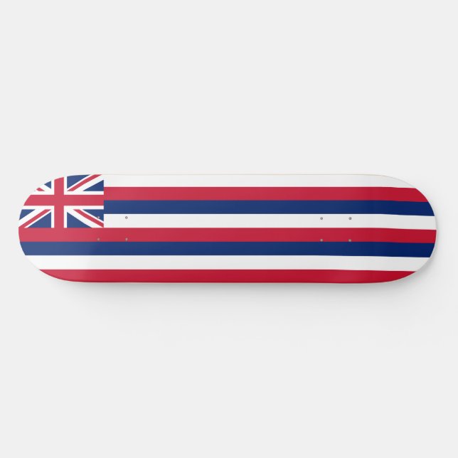 Hawaii delstatsflagga mini skateboard bräda 18,5 cm (Horz)