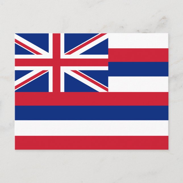 Hawaii delstatsflagga vykort (Framsida)
