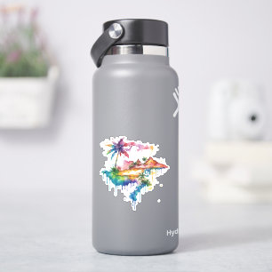 Hawaii-design med färgstarka stänk klistermärken