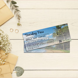 Hawaii Destination Boarding Pass Bröllop Inbjudningar