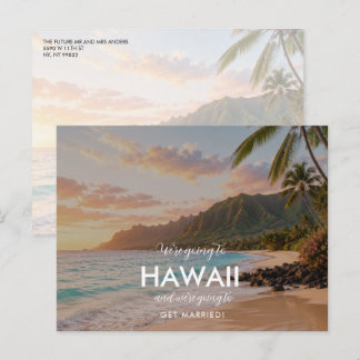 Hawaii Destination Bröllop Save the Date Meddelande Vykort