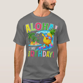 Hawaii Det min Födelsedagsfest Aloha Hawaiian Blom T Shirt