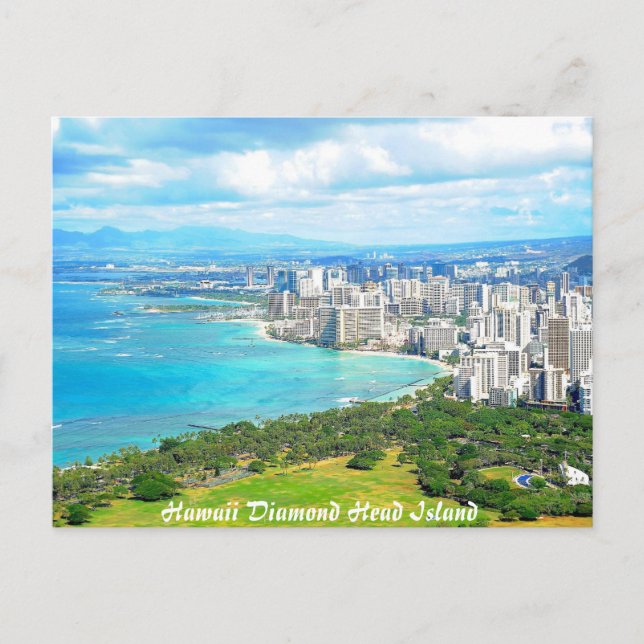 Hawaii Diamond Head Island Vykort (Framsida)