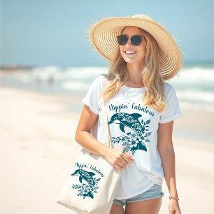 Hawaii Dolphin-Flippin' Fabulous-Fisherman Core- Jumbo Tygkasse