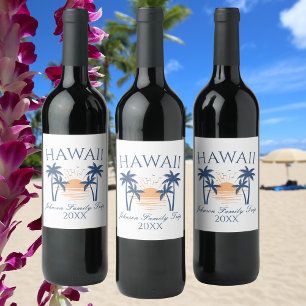 Hawaii Family Vacation Resa Vinflaska Etikett