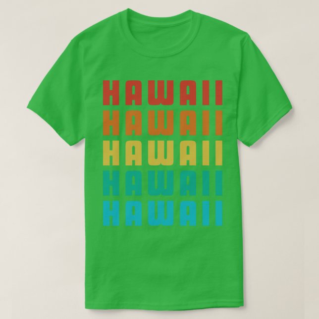 Hawaii Fem Retro TShirt T Shirt (Design framsida)