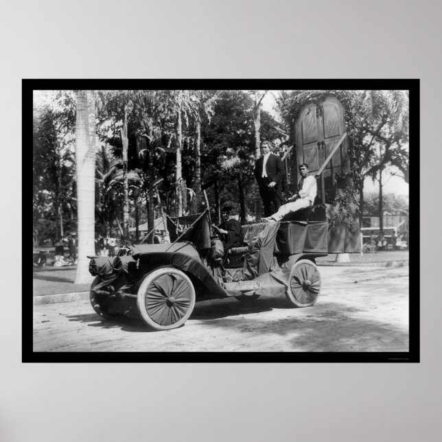 Hawaii Festival Auto Flutit av Yale 1912 Poster (Framsidan)