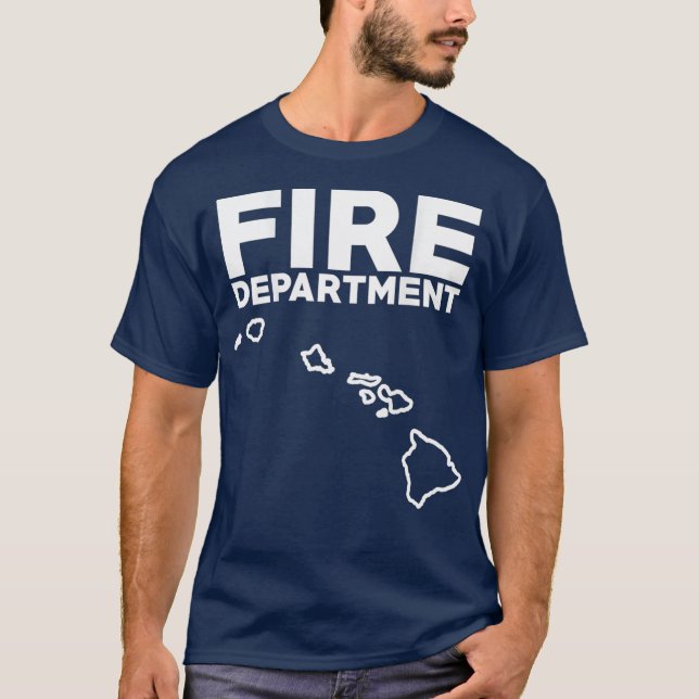 Hawaii Fire Rädding Department Firefighters Duty T Shirt (Framsida)