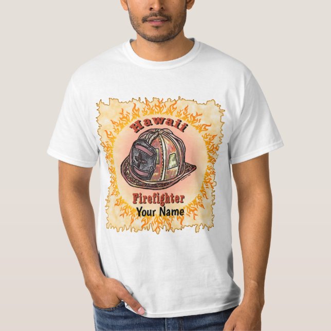 Hawaii Firefighter  t-shirt  (Framsida)