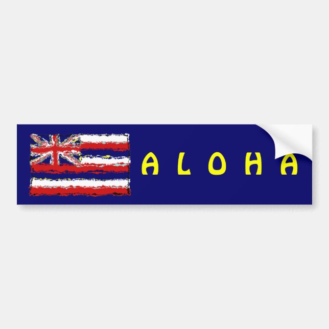 HAWAII FLAGGA BILDEKAL (Framsidan)
