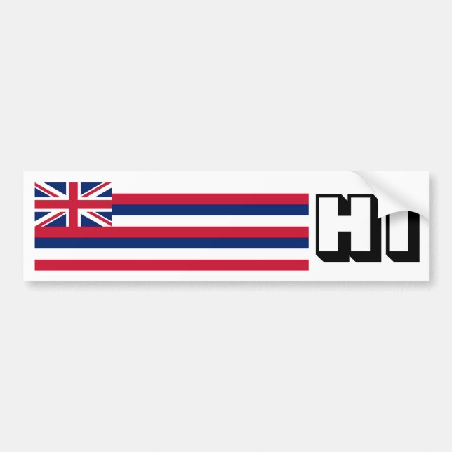 Hawai'I Flagga Bildekal (Framsidan)