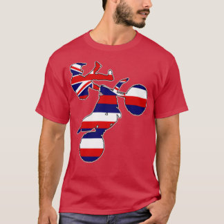 Hawaii flagga dirt-cykel t shirt