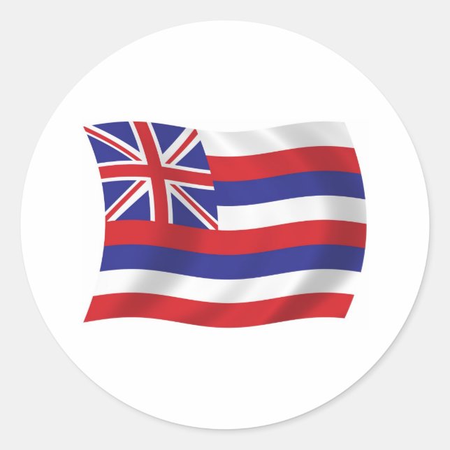 Hawaii Flagga Klistermärke (Framsida)