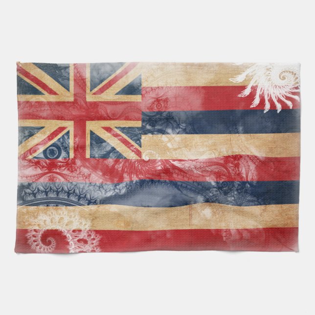Hawaii flagga kökshandduk (Horisontell)