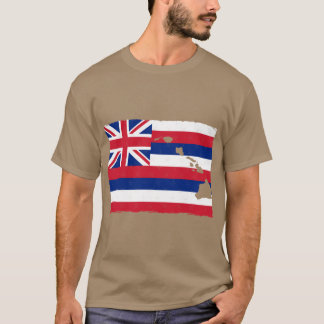 Hawaii Flagga med Hawaiianska öarna T Shirt