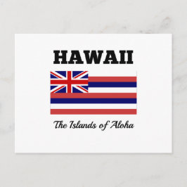 Hawaii, flagga och motto vykort