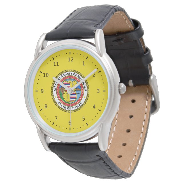 Hawaii Flagga of Honolulu Armbandsur (Vinklad)