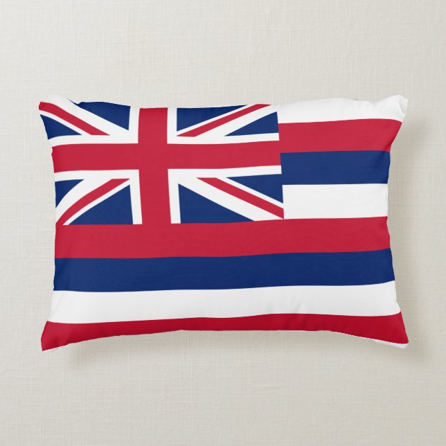 Hawai'i Flagga Prydnadskudde (Framsidan)