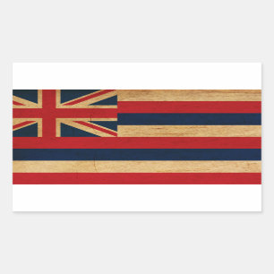 Hawaii flagga rektangulärt klistermärke