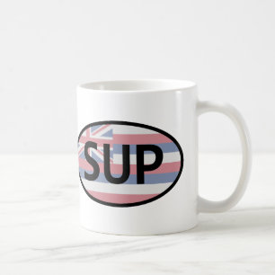 Hawaii Flagga Standup Paddling Kaffemugg
